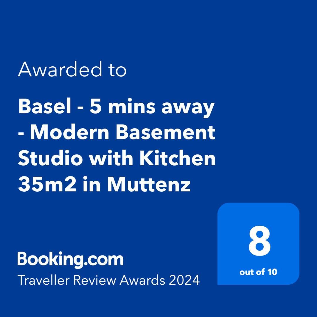 Basel - 5 Mins Away - Modern Basement Studio With Kitchen 35M2 In Muttenz Eksteriør billede